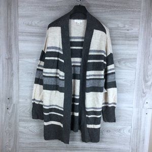 Treasure & Bond Open Front Stripe Knit Sweater